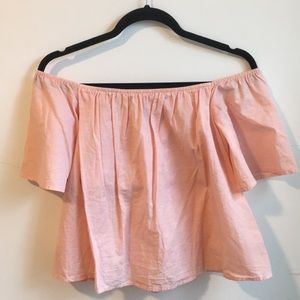 Light pink Express off the shoulder top